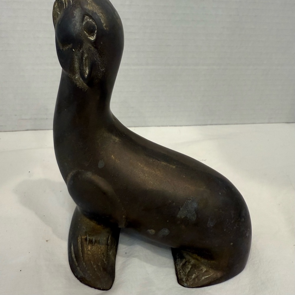 Seal Sea Lion Brass • Vintage Coastal Perfection Heavy Solid - Picture 7 of 10